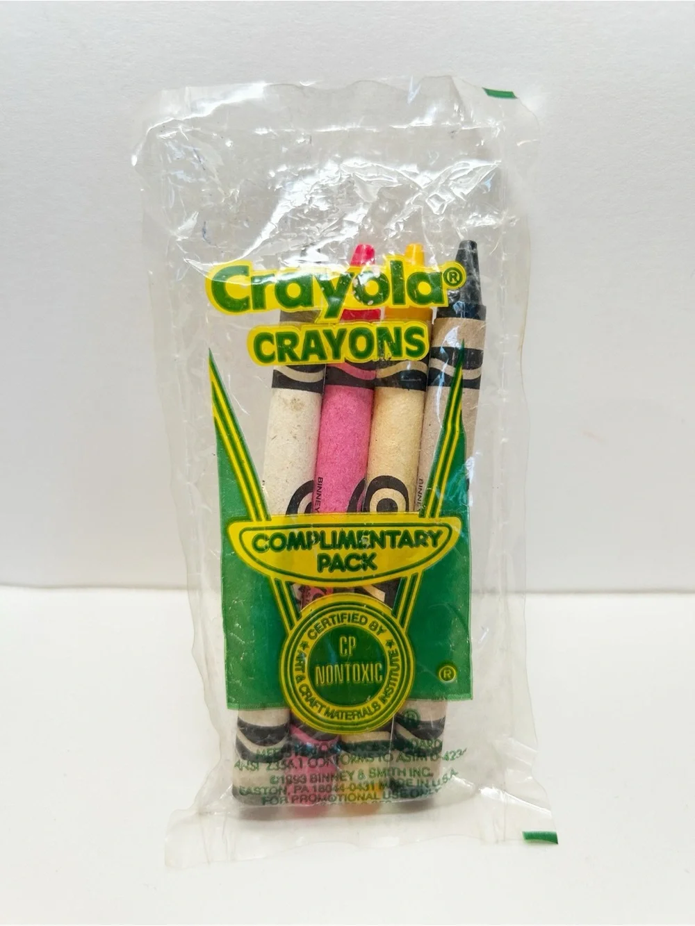 VTG 1993 Crayola Sealed Promotional Crayon Set (Dandelion, Rose, Gold, Black)